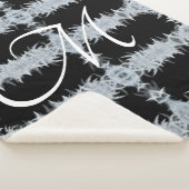 Schwarz-Weiß-ArtDeco-Grafik Sherpadecke (3/4)