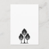 Schwarz-Weiß-Aspen-Baum-Hochzeit Begleitkarte (Rückseite)