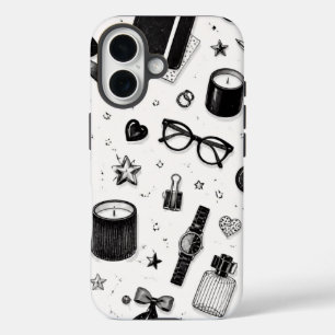 Schwarz-weiß-ästhetische Handyhülle iPhone 16 Hülle