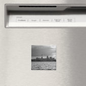 Schwarz-Weiß-Auckland Skyline Magnet (In Situ (Geschirrspüler))