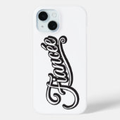 Schwarz/Weiß auf Weiß Case-Mate iPhone Hülle (Rückseite)