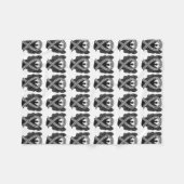 Schwarz-Weiß-Aufklärungsmatten Fleecedecke (Vorderseite (Horizontal))