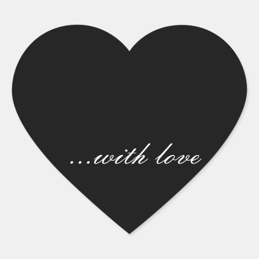 Schwarz-Weiß-Aufkleber Herz-Aufkleber (Vorderseite)