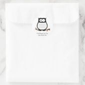 Schwarz-Weiß-Aufkleber Runder Aufkleber (Tasche)