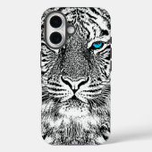 Schwarz-Weiß-Augen-Tiger-Design Case-Mate iPhone Hülle (Rückseite)