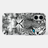 Schwarz-Weiß-Augen-Tiger-Design Case-Mate iPhone Hülle (Rückseite (Horizontal))