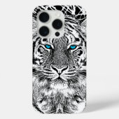 Schwarz-Weiß-Augen-Tiger-Design Case-Mate iPhone Hülle (Rückseite)