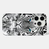 Schwarz-Weiß-Augen-Tiger-Design Case-Mate iPhone Hülle (Rückseite (Horizontal))