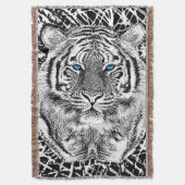 Schwarz-Weiß-Augen-Tiger-Design Decke (Vorderseite Vertikal)