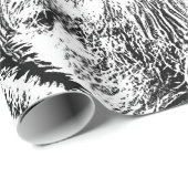 Schwarz-Weiß-Augen-Tiger-Design Geschenkpapier (Rolleneckpunkt)