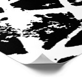 Schwarz-Weiß-Augen-Tiger-Design Poster (Ecke)