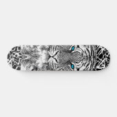 Schwarz-Weiß-Augen-Tiger-Design Skateboard (Horizontal)