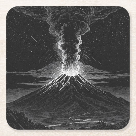 Schwarz-Weiß-Ausbruch im Weltraum Rechteckiger Pappuntersetzer (Vorderseite)