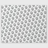 Schwarz-Weiß-Austern-Muschel Geschenkpapier (Flach)