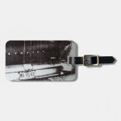 Schwarz-Weiß-Auto Gepäckanhänger (Vorderseite horizontal)