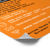 Schwarz-Weiß-Auto-Logo, Fahrschule, Lehrer Poster (Ecke)