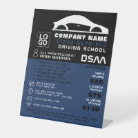 Schwarz-Weiß-Auto-Logo, Fahrschule, Lehrer