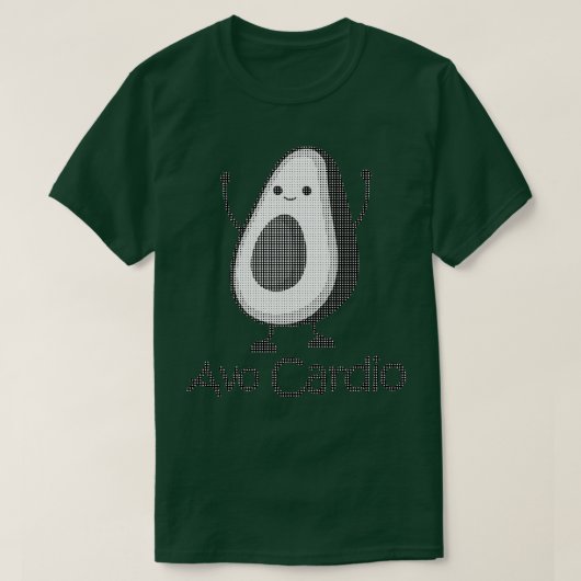 Schwarz-Weiß-Avocardio T-Shirt (Design vorne)