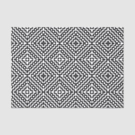 Schwarz-Weiß-Aztec-Design Seidenpapier