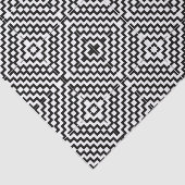 Schwarz-Weiß-Aztec-Design Seidenpapier (Ausschnitt)