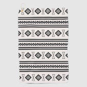 Schwarz-Weiß-Aztec Golfhandtuch (Vorderseite)