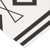 Schwarz-Weiß-Aztec Großer Tischläufer (Ecke)