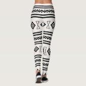Schwarz-Weiß-Aztec Leggings (Rückseite)