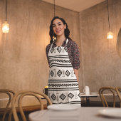 Schwarz-Weiß-Aztec Schürze