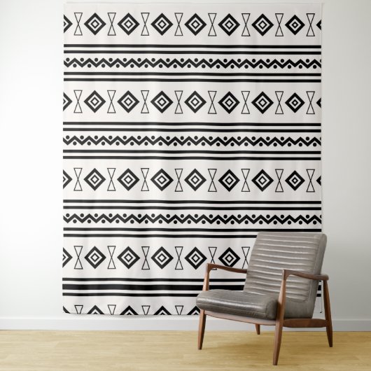 Schwarz-Weiß-Aztec Wandteppich (Beispiel)