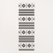 Schwarz-Weiß-Aztec Yogamatte (Vorderseite)