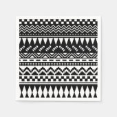 Schwarz-Weiß-Aztekal Serviette (Vorderseite)