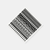 Schwarz-Weiß-Aztekal Serviette (Ecke)