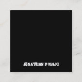 Schwarz-Weiß-B&W-Vorlage mit gestörtem Text Quadratische Visitenkarte (Vorderseite)