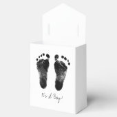 Schwarz-Weiß-Baby-Footprints Geschenkschachtel (Geöffnet)
