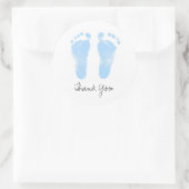 Schwarz-Weiß-Baby-Footprints Runder Aufkleber (Tasche)