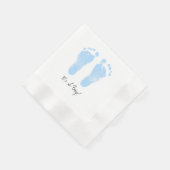 Schwarz-Weiß-Baby-Footprints Serviette (Ecke)