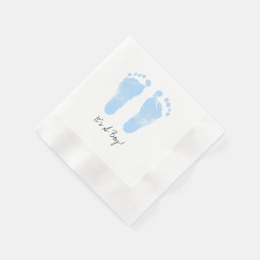 Schwarz-Weiß-Baby-Footprints Serviette (Ecke)