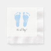 Schwarz-Weiß-Baby-Footprints Serviette (Vorderseite)