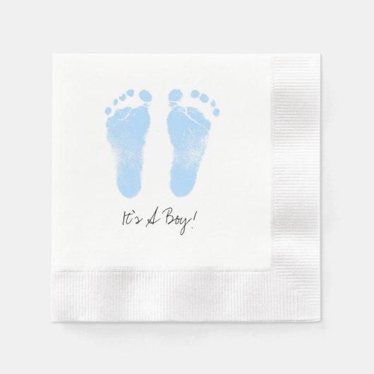 Schwarz-Weiß-Baby-Footprints Serviette (Vorderseite)