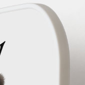 Schwarz-Weiß-Baby-Panda-Bär Modernes Monogramm Pickleball Schläger (Linke Seite)