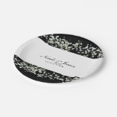 Schwarz & Weiß Babys Atem Blumenzwiebeln Teller (Schrägansicht)