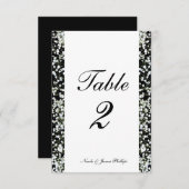 Schwarz-Weiß-Babys-Atem-Hochzeitstischkarten Einladung (Vorne/Hinten)