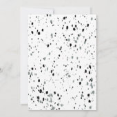 Schwarz-Weiß-Bachelorette Wochenende Abenteuer Einladung (Rückseite)