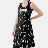 Schwarz-Weiß-Backofen Vater Utensil Küche Schürze (InSitu)