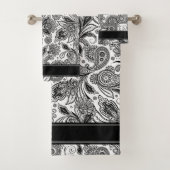 Schwarz-Weiß-Badehandtuch-Set Badhandtuch Set (Insitu)