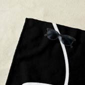 Schwarz-Weiß-Badetuch, Geschenk für Brille Strandtuch (Beispiel)