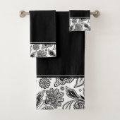 Schwarz-Weiß-Badewanne Handtuch Set (Insitu)