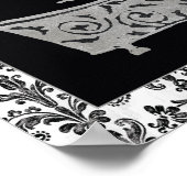 Schwarz-Weiß-Badewanne Poster (Ecke)