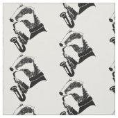 Schwarz-Weiß-Badger Saxophon Personalisiert Stoff (Muster)