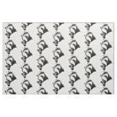 Schwarz-Weiß-Badger Saxophon Personalisiert Stoff (Fat Quarter (45,7 x 55,9 cm))